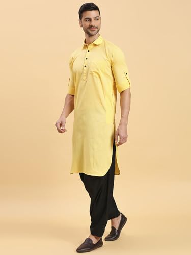 Image of Rajubhai Hargovindas Men's Festive Cotton Pathani Kurta