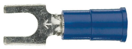 Install Bay 3M Spade Terminal Connector Vinyl 16/14 Gauge #8 - 100 Pack (Blue)