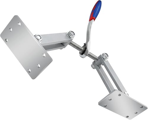 Adjustable Beam Puller Tool, Framing Wall Beam Panel Puller Tool with 2 Screw-Fixed Plates, Clamping Stroke 4.53 Inches, Ratchet Length: 10.83 Inches, Fit for Tensioning, Pulling and Pressing Wood