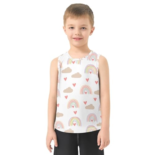 J JOYSAY Cloud Heart Soft White Boys Tank Top Sleeveless Muscle Shirts Quick Dry Kids T-Shirts 3-15T2