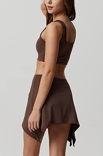 QINSEN Women's Two Pieces Active Dress Sports Bra Tank Top Built in Shorts Mini Skirt Active Dresses3