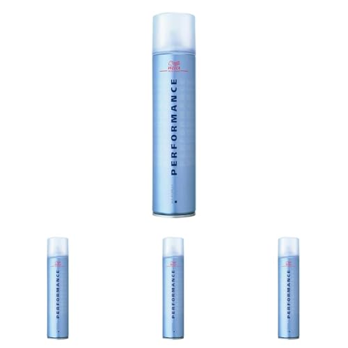 WELLA Professionals Performance – Laca Profesional Fijadora, Efecto de Salón, Durabilidad – 500ml (Paquete de 4)