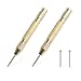 2PCS Automatic Center Punch,5'' Spring Loaded Center Punch, Heavy Duty Steel Adjustable Center Marker Punch Tool with 2PCS Extra Replacement Tip for Metal,Plastic,Wood,Glass by YUIOASE