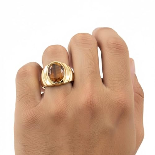 Image of 55Carat Choose Your Color Natural Birthstones 18 K Gold Plated Ring Bold Statement Jewellery Sizes 4-13