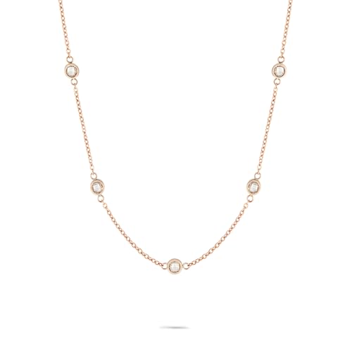 Tamaris Schmuck für Damen, Halskette aus Edelstahl mit verschiedenen bunten Zirkoniasteinen, sommerlicher Look zum kombinieren, wasserfest… – Ansicht 1
