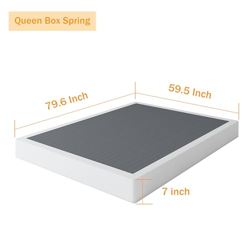 Shland 7 INCH QUEEN BOX SPRING Queen Box Spring 7 Inch Low Profile Box Spring Queen Size Bed Base thumb #2