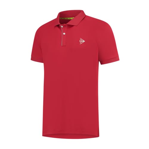 Polo tennis homme Dunlop Jester Red XS, maillot de sport respirant chic