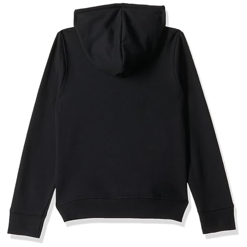 Image of Solid Cotton Fleece Girls Hooded Neck Sweatshirt with Kangaroo Pocket