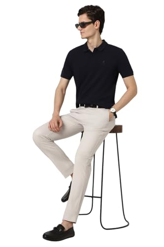 Image of Peter England Men's Slim Fit Mid Rise Super Chino Casual Trouser