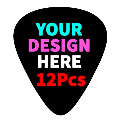Byxhuc 12-1200 Pcs Personalized Guitar Picks for Acoustic Guitars Thin Medium Heavy Custom Guitar Picks Funny Guitars Pick Gifts for Him Boyfriend Son Grandson Customized Christmas Birthday Gifts