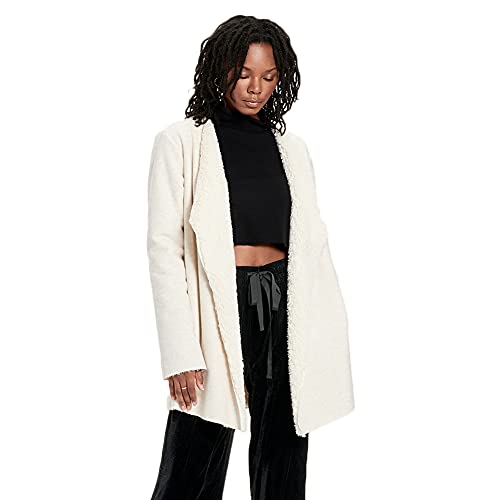 Ugg Womens Abriana Shawl Open Neck Cardigan Pajama Top, Cream Heather, Medium Us #TOP6