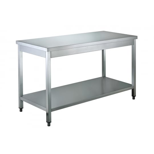 Iceshop Table De Travail en INOX avec sous Tablette 2000x700mm - GDATS-207