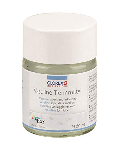 Glorex 6 2132 50 - Desmoldeante de vaselina vaselina desmoldeante en Tarro de 50 ml Protege la Piel al Hacer escayolas como Las de la barriguita del bebé