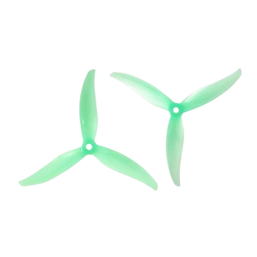 Hélice de drone 5127.5 de 12,9 cm 3 pièces compatible avec les drones RC FPV Freestyle (vert)