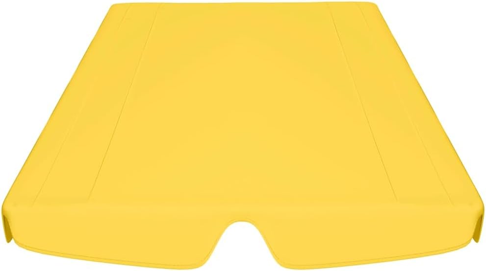 Replacement Canopy for Garden Swing Chair, Outdoor Patio Swing Top Cover, Weather-Resistant Polyester Fabric for Porch Swings, Yellow