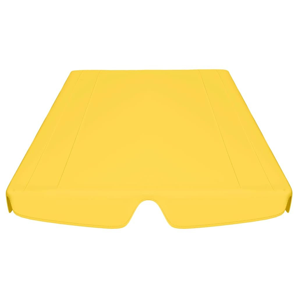 Toit de rechange pour balancelle - Jaune - 150/130 x 105/70 cm - Revêtement PVC imperméable - Légère - Protection solaire UV - Bâche résistante aux intempéries pour jardin, terrasse, balcon