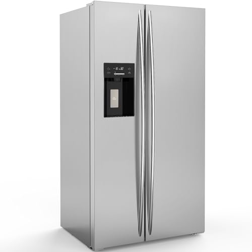 Electactic 2025 Upgrade 20 Cu.ft. Large Refrigerator Fridge, 2 French Door Stainless Steel with Water Dispensor, Ice Maker for the Kitchen, Home