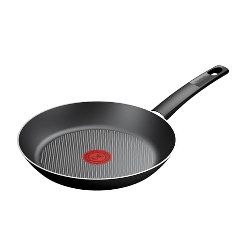 La Mejor Lista de Sarten de teflon más recomendados. 48 T-fal Sartén de 24 cm Everyday Titanium Negro con Antiadherente Easy Plus con Thermo-Señal y Base de Difusión, B4480482
