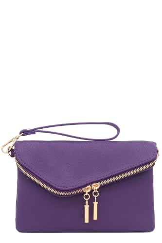 Image of FashionPuzzle Envelope Wristlet Clutch Crossbody Bag with Chain Strap