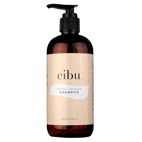 CIBU Revive and Restore Shampoo - Shampoo for Dry Damaged Hair with Oleic Acid Linoleic Acid Vitamin E - Repairs and Protects Hair from Heat Stressors - Eliminates Split Ends and Frizz - 11.83oz