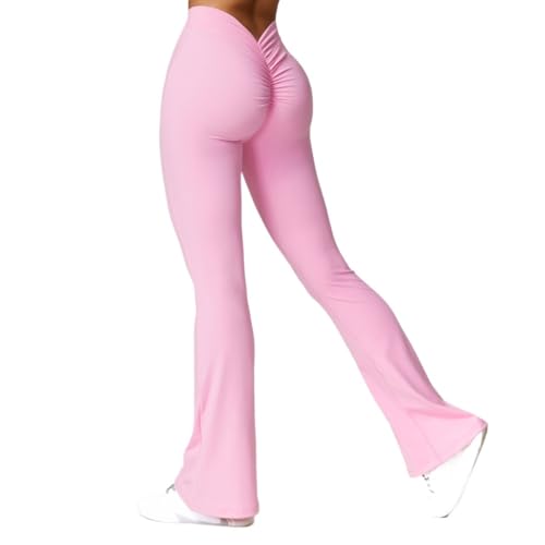 Yoga Pants V-Shaped Hip Flare Leggings Women High Waist Wide Leg Pants Women Gym Fitness Sports Flared Pant