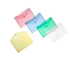Hersteller-Nummer: 4010294 Anon Sichttasche A5quer, transp. farbig sortiert, 10 Stück, je 2 x transparent, blau/grün/gelb/rot