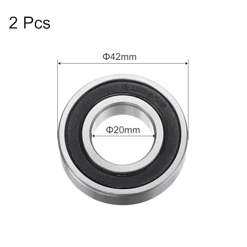 Rodamientos de bolas 6004-2RS de acero cromado ABEC3 Z3 para motores y poleas de 20mm 2