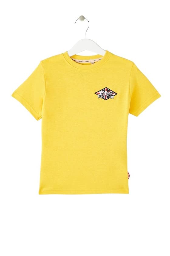 Lee Cooper GLC80701 S9 T-Shirt, Jaune, 10 Ans Garçon