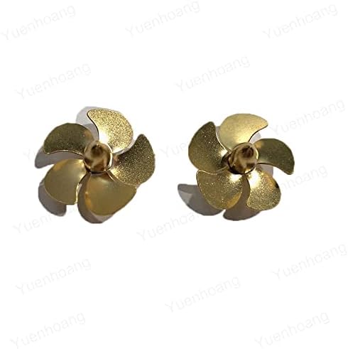 1Pair Brass 5-Blade Propeller Dia. 20mm Shaft/Motor Hole 2mm Paddle Positive Negative Screws Props for RC DIY Model Boat Modify