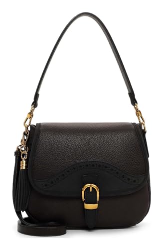Sac bandoulière Tamaris Gwenn marron, petit sac à épaule compact pour femme avec zippe