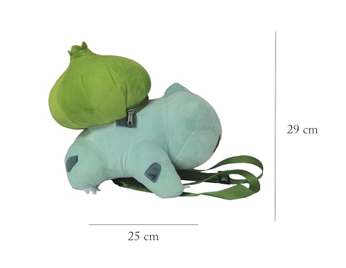 CYP Brand Pokemon MC-113-PK 35cm Bulbasaur Plüsch Rucksack, Schwarz