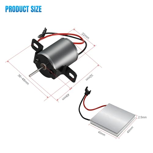 DollaTek Fireplace Fan Replacement Motor with Electricity Generator Heat Powered Stove Fan Accessories for 4 Blade Heat Powered Stove Fan Wood/Wood Burner - Image 4