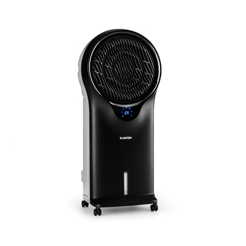 Klarstein Luftkühler mit Wasserkühlung, 3-in-1 Verdunstungskühler, Luftbefeuchter & Ventilator, Mobile Klimageräte Luftkühler mit 5,5L Tank, 90W Air Cooler mit Nachtmodus, 1600m³/h Luftstrom Klarstein Luftkühler mit Wasserkühlung, 3-in-1 Verdunstungskühler, Luftbefeuchter & Ventilator, Mobile Klimageräte Luftkühler mit 5,5L Tank, 90W Air Cooler mit Nachtmodus, 1600m³/h Luftstrom