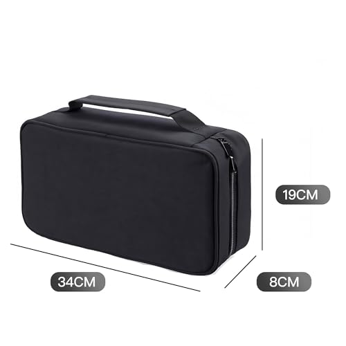 Image of Eiyye Art Marker Portable Pen Case 60 Slots Markers Large Capacity Zippered Pen Holder for Colored Markers(Black)