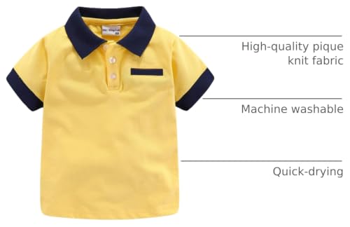 Image of Mud Kingdom Boys Polo Shirt Short Sleeve School Uniform Pique Polo Summer