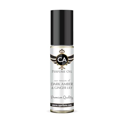 CA Perfume Impression of Dark Amber &amp; Ginger Lily for Women Fragrance Oil Amber Woody Scent Long Lasting Perfumes for Women Travel Size TSA Ready Mini Parfum Body Oil Roll-on 0.33 Fl Oz 10ml