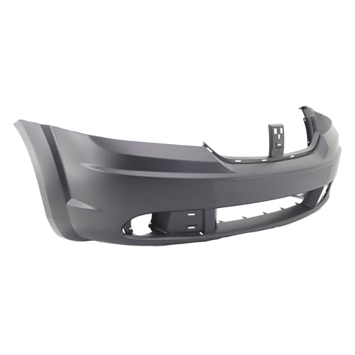 Image of FitParts Compatible with Dodge Journey 2009-2010 Front Bumper Cover | Primed, With Fog Light Holes, Without Parking Sensor Holes, With Tow Hook Hole, Ready to Paint, OEM 68034169AD, CH1000943