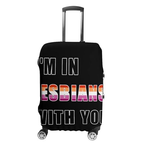 I'm In Lesbians With You Luggage Covers Washable Travel Suitcase Cover Elastic Baggage Protector