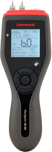 JX-20W/CS Digital Wood Moisture Meter with Carrying Case/Includes meter, 324CAS-0111 carrying case, and (2) extra 2498/A-100 pins.