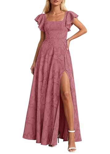 Image of KIRUNDO Bridesmaid Wedding Guest Formal Dresses for Women