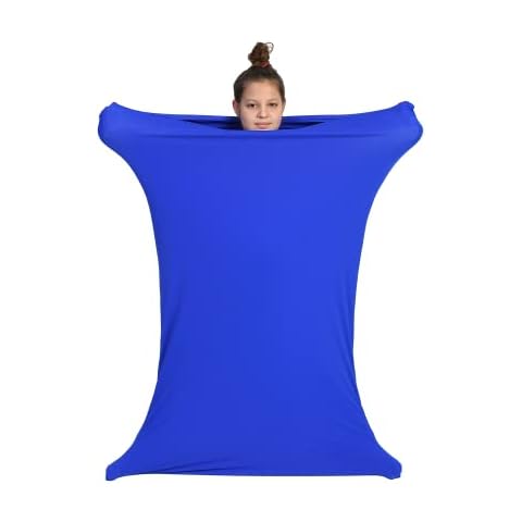 Sensory Owl Ganzkörperwickel Socke - ADHD und Autismus - Stress Abbauen - Hypersensitivität - Übung - Tiefer Druck - Spieltherapiegerät - Starkes Lycra - Blau, Größe M Cover