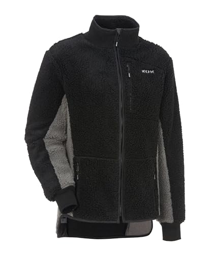 KOX Faserpelzjacke Grau/Schwarz Größe 54/56