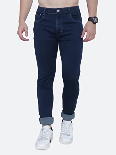 Image of Strechable Denim Regular Fit Mid Waist Light Weight Soft Feel Stretchable Denim Jeans Pant for Men