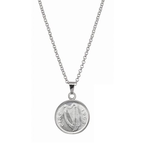 American Coin Treasures Irish Threepence Coin Pendant Necklace2