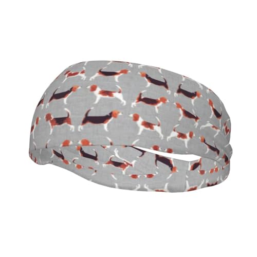 Cinta elástica para el pelo con estampado de Beagle, para correr, ciclismo, baloncesto, fitness, entrenamiento, etc
