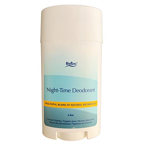 Biopure Night-Time Deodorant – Organic & All-Natural Botanicals, Emollients And Herbal Extracts To Balance Ph, Reduce Odors, Detox Skin, And Support Lymphatic Circulation – 2.5Oz #TOP8