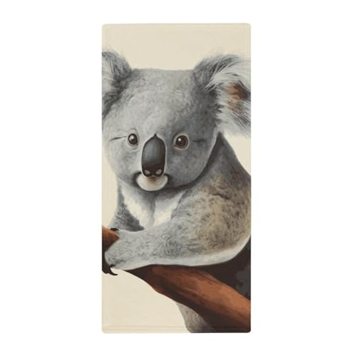 Serviette de bain microfibre koala absorbante pour sport et yoga