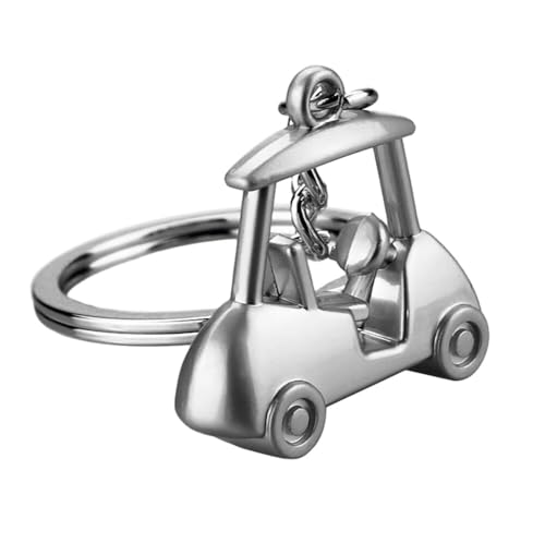 Eforcase Llavero de metal con colgante de golf para coche, mochilas, bolsos, regalos de fiesta, Carrito de golf, M