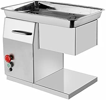 HayWHNKN 4mm Blade Commercial Meat Slicer Meat Cutter Cutting Machine Stainless Steel 250Kg/Hour 550W 110V 90mm Feeding Port