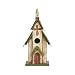 Glitzhome 11.81"H Hanging Distressed Wooden Church Bird House